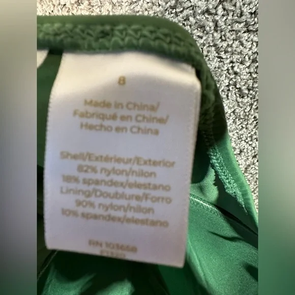 NWT Anne Cole Standard Twist Front Shirred One Piece Swimsuit Size 8 - Picture 7 of 7